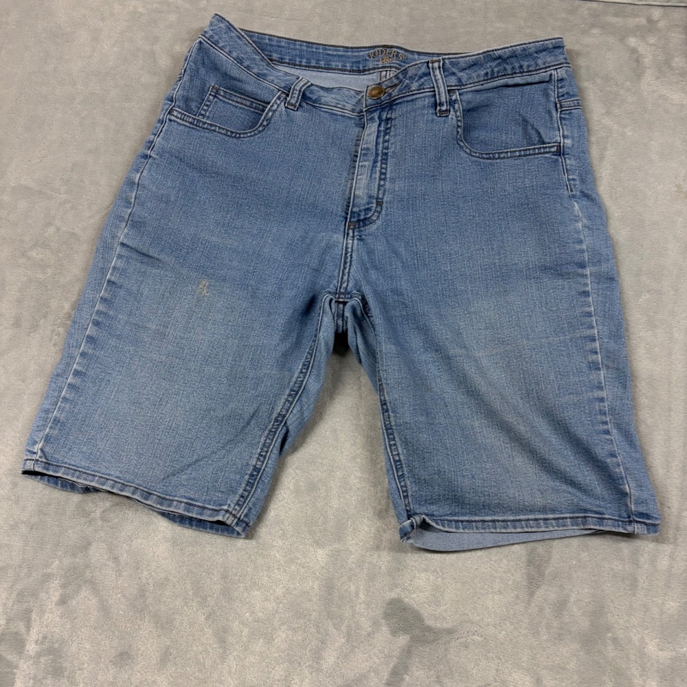 Riders by Lee Womens Size 14M W35 Medium Wash Denim‎ Shorts
